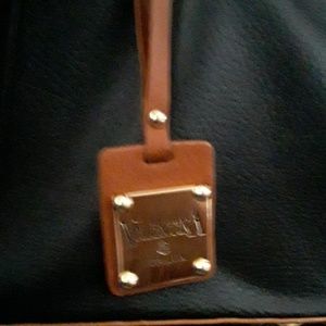Black leather Valentina handbag